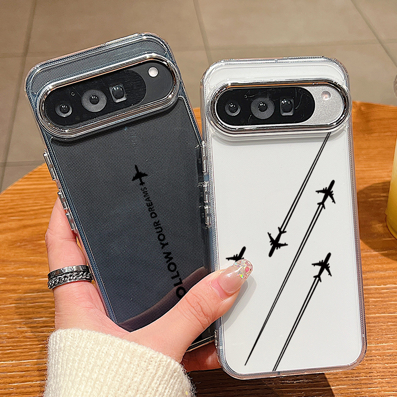 Phone Cases Google Pixel 9 - Airplane Line Pattern TPU Phone Case