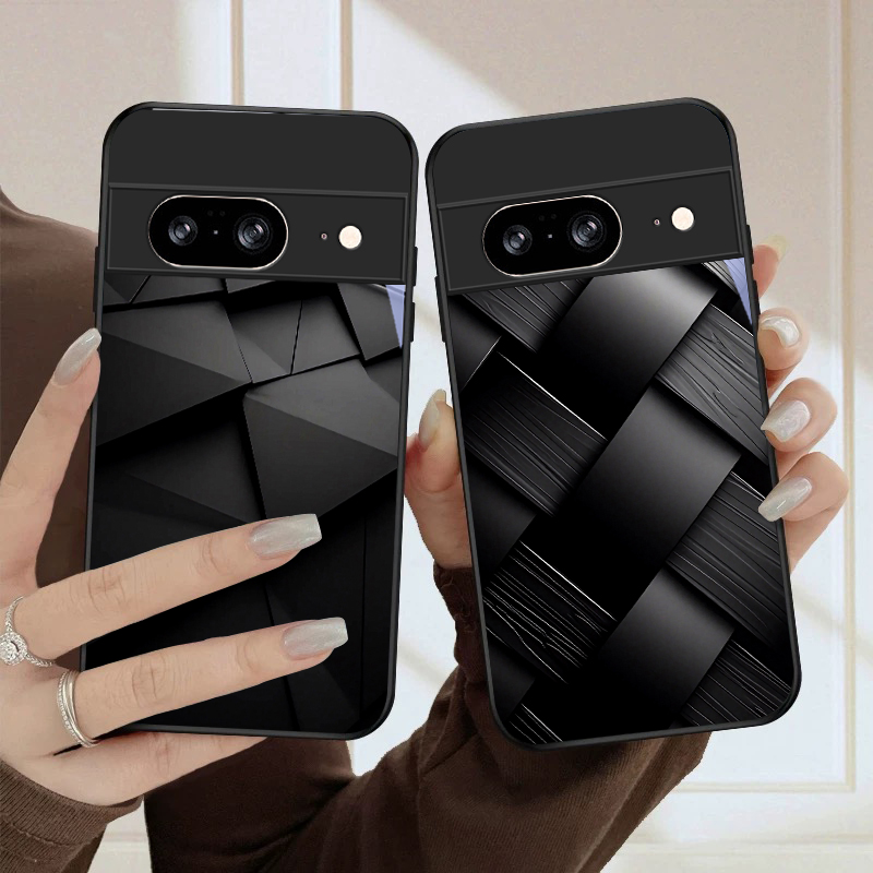 Phone Cases Google Pixel 9 - Dark geometric texture For Google Pixel