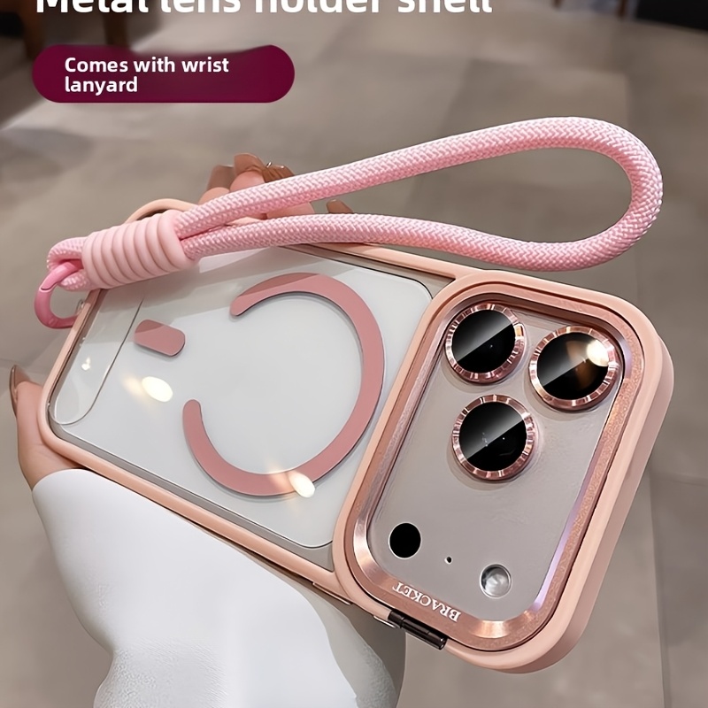 Phone Cases With Loop - Camera Bracket Acrylic Magnetic Phone Case