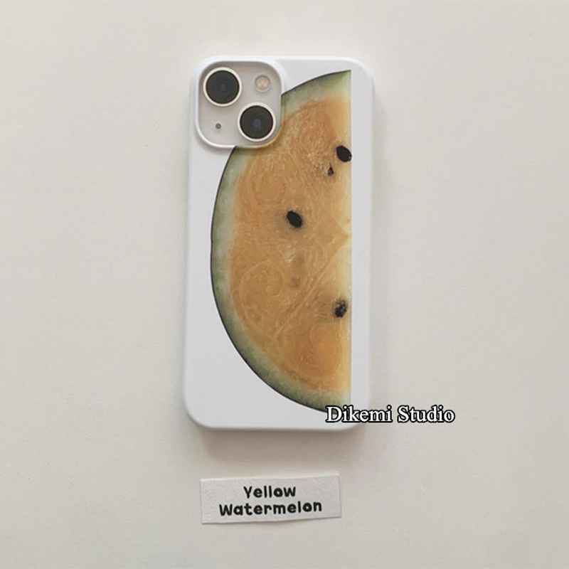 Phone Cases Yellow - Korean Ins Cute Yellow Watermelon Jelly