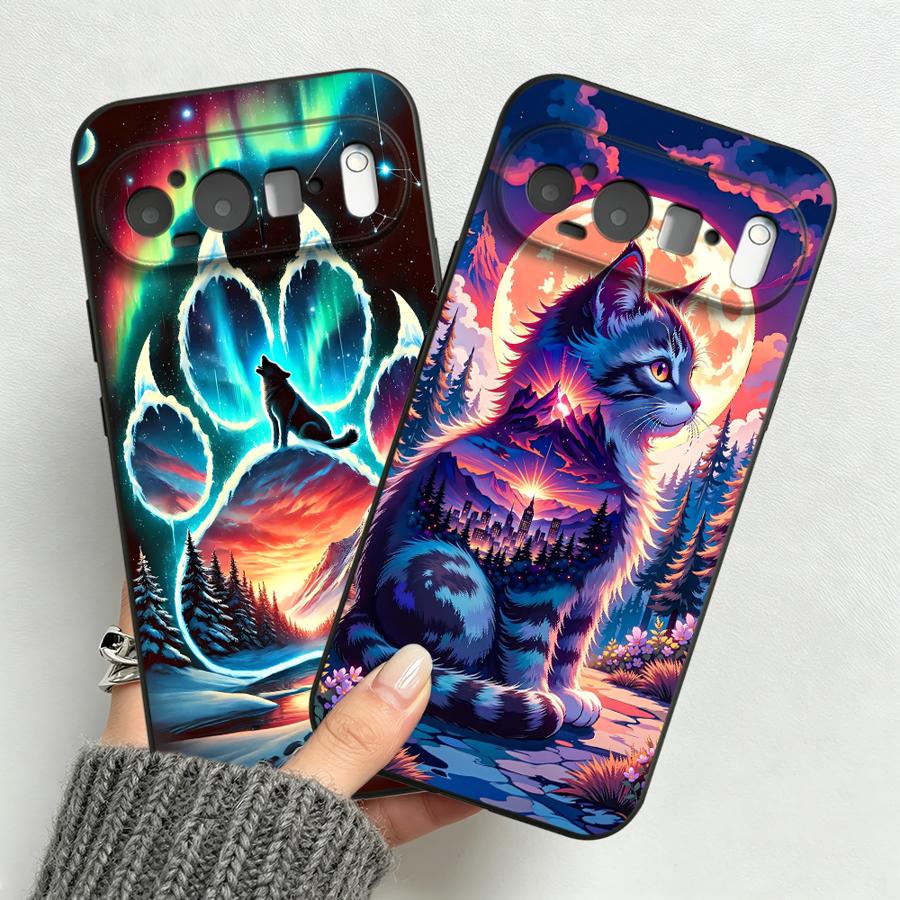 Phone Cases Google Pixel 9 - Wolf Paw Aurora Art Funda Phone