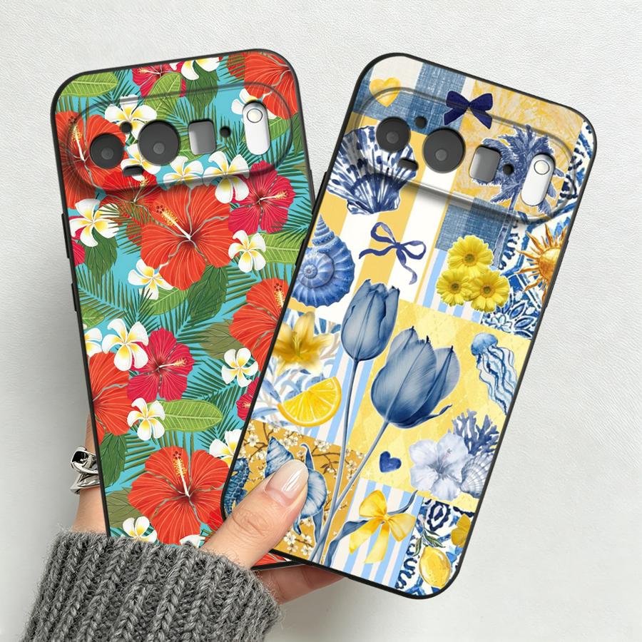Phone Cases Google Pixel 9 - Tropical Hibiscus Flower Pattern Funda Phone