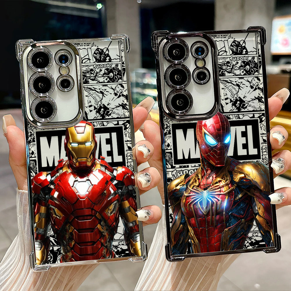 Phone Cases Samsung S25 - Marvel Spiderman Ironman Comic Case For