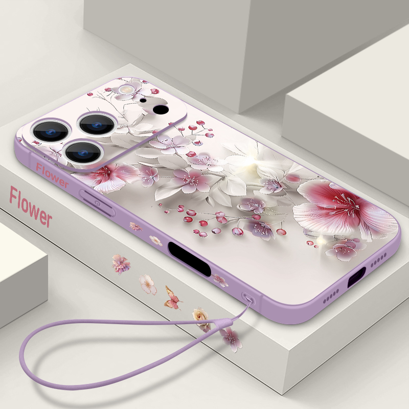 Phone Cases Store - Pink White Flower Case For iPhone