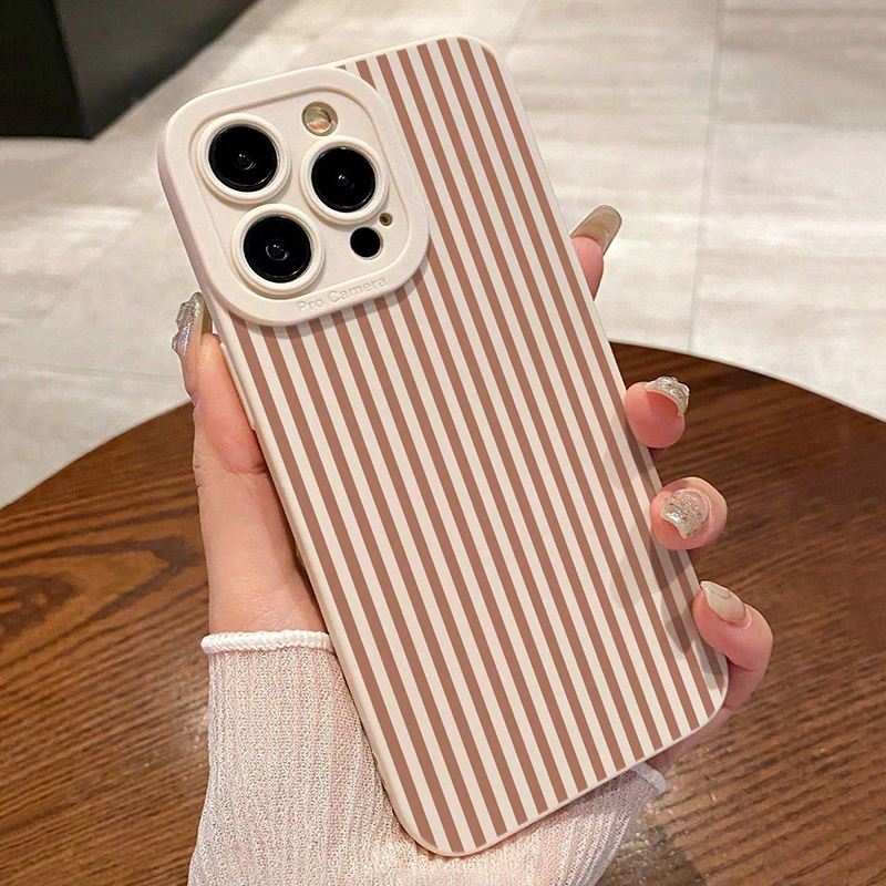 Phone Cases Iphone 11 - Pink Striped Painted Anti-Drop Phone Case