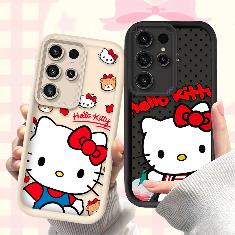Phone Cases Samsung S25 - Sanrio Hello Kitty Silicone Case for