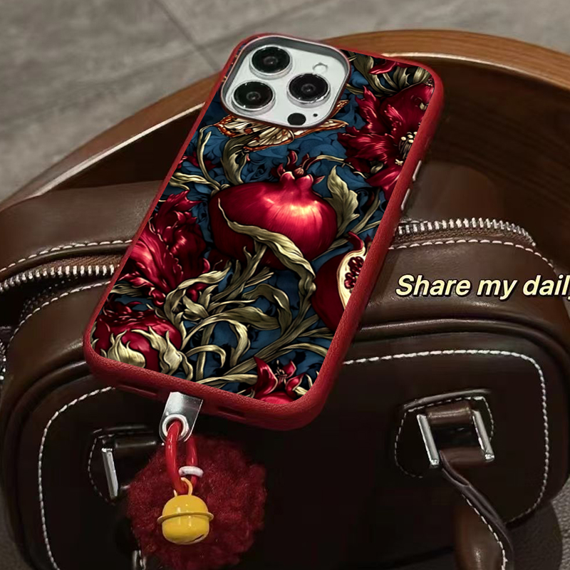 Vintage Pomegranate TPU Art Ph - Phone Cases Art review and price