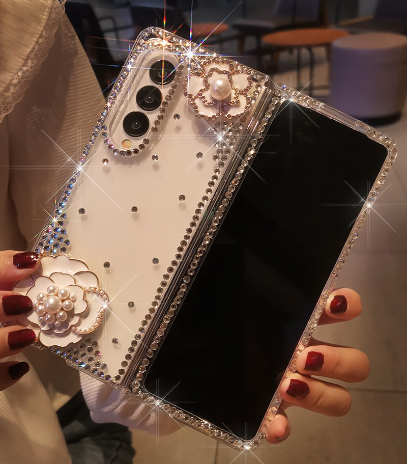 Luxury Diamond Pearl Camellia  - Phone Cases Ysl review and price