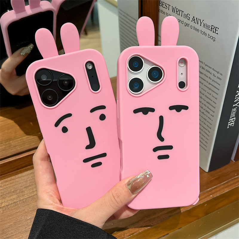 Kawaii 3D Funny Cartoon Pink E - Phone Cases Kawaii review and price