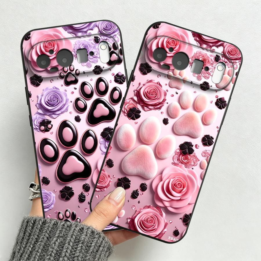 Pink Paw Print Pattern Funda P - Phone Cases Google Pixel 9 review and price