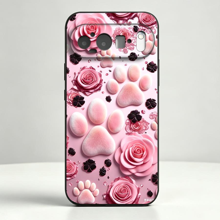 Pink Paw Print Pattern Funda P - Phone Cases Google Pixel 9 review and price