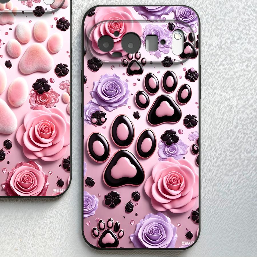 Pink Paw Print Pattern Funda P - Phone Cases Google Pixel 9 review and price