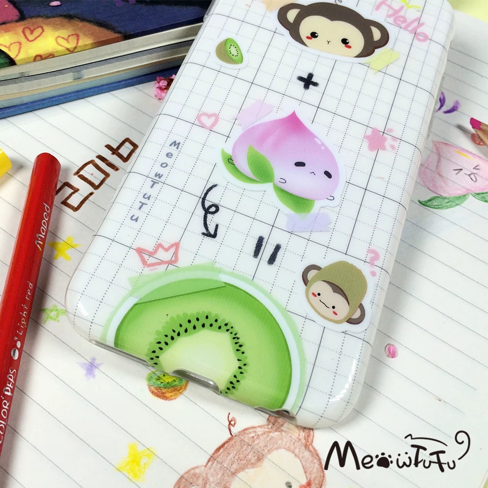 Cute Monkey Peach Kiwi Kawaii  - Phone Cases Kawaii review and price
