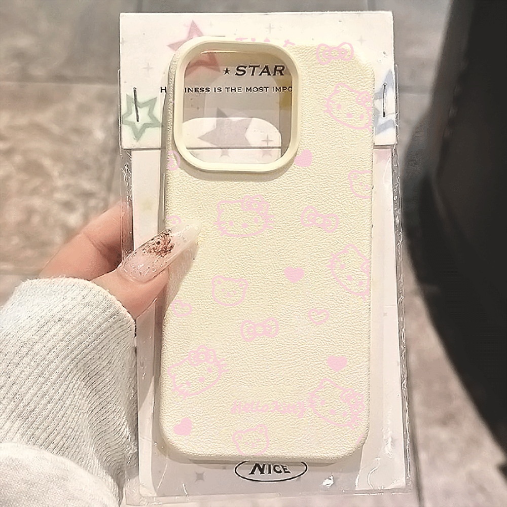 Cute HelloKitty Pink Line Cat  - Phone Cases Xr Cute review and price