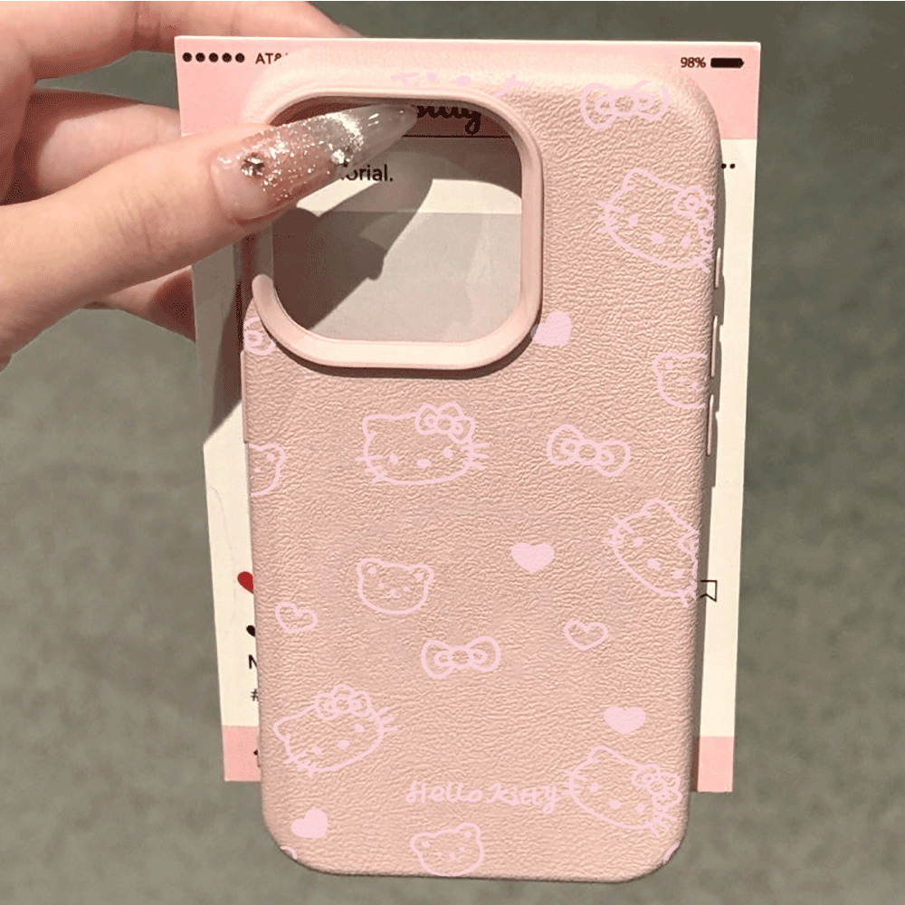 Cute HelloKitty Pink Line Cat  - Phone Cases Xr Cute review and price