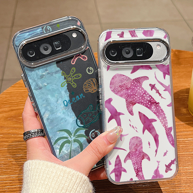 Ocean Shell Shark Patterned Ph - Phone Cases Google Pixel 9 review and price