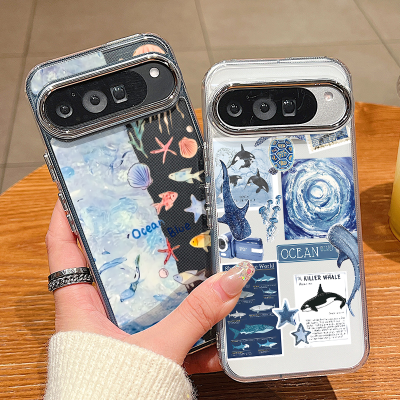 Ocean Shell Shark Patterned Ph - Phone Cases Google Pixel 9 review and price