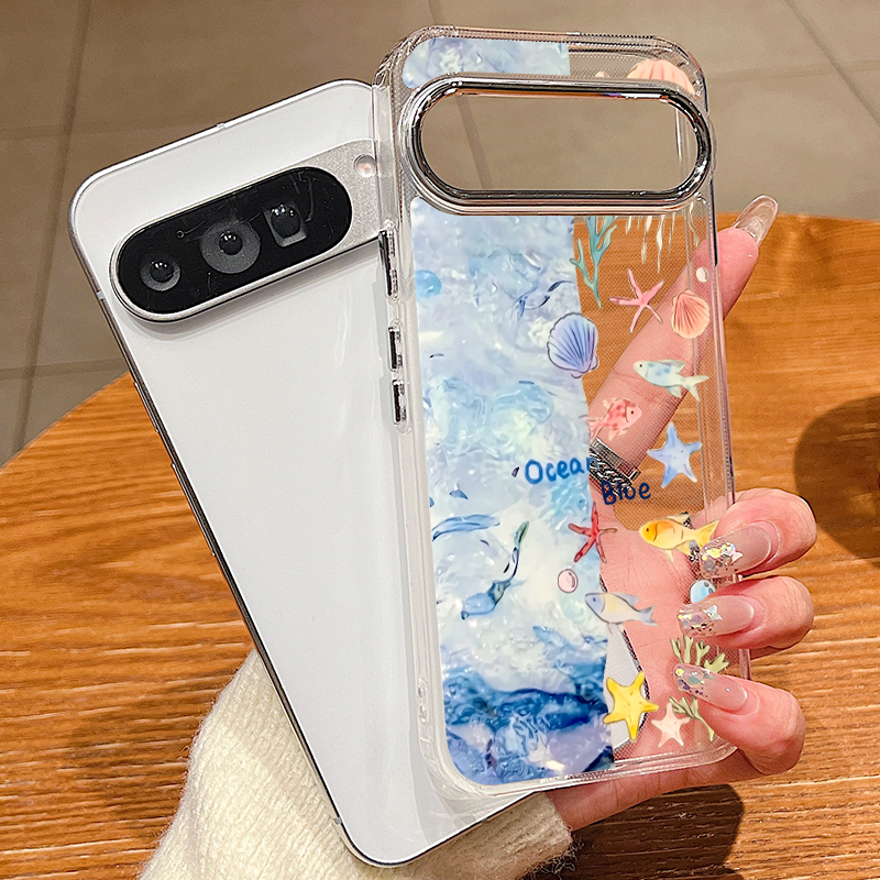 Ocean Shell Shark Patterned Ph - Phone Cases Google Pixel 9 review and price