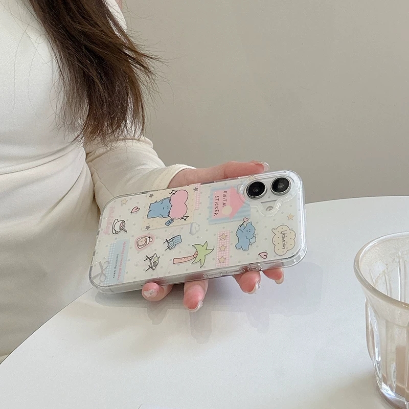 Cute Cartoon Elephant Grabbing - Phone Cases Kawaii review and price