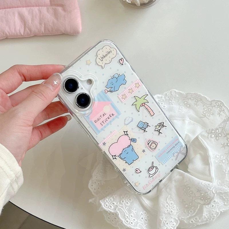 Cute Cartoon Elephant Grabbing - Phone Cases Kawaii review and price