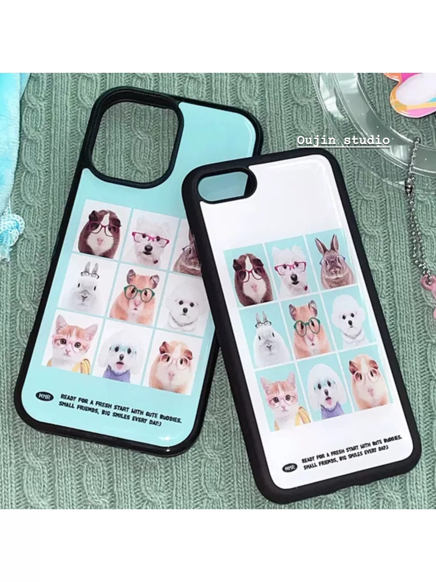 Korean Cute Animal Head Sticke - Phone Cases Kawaii review and price