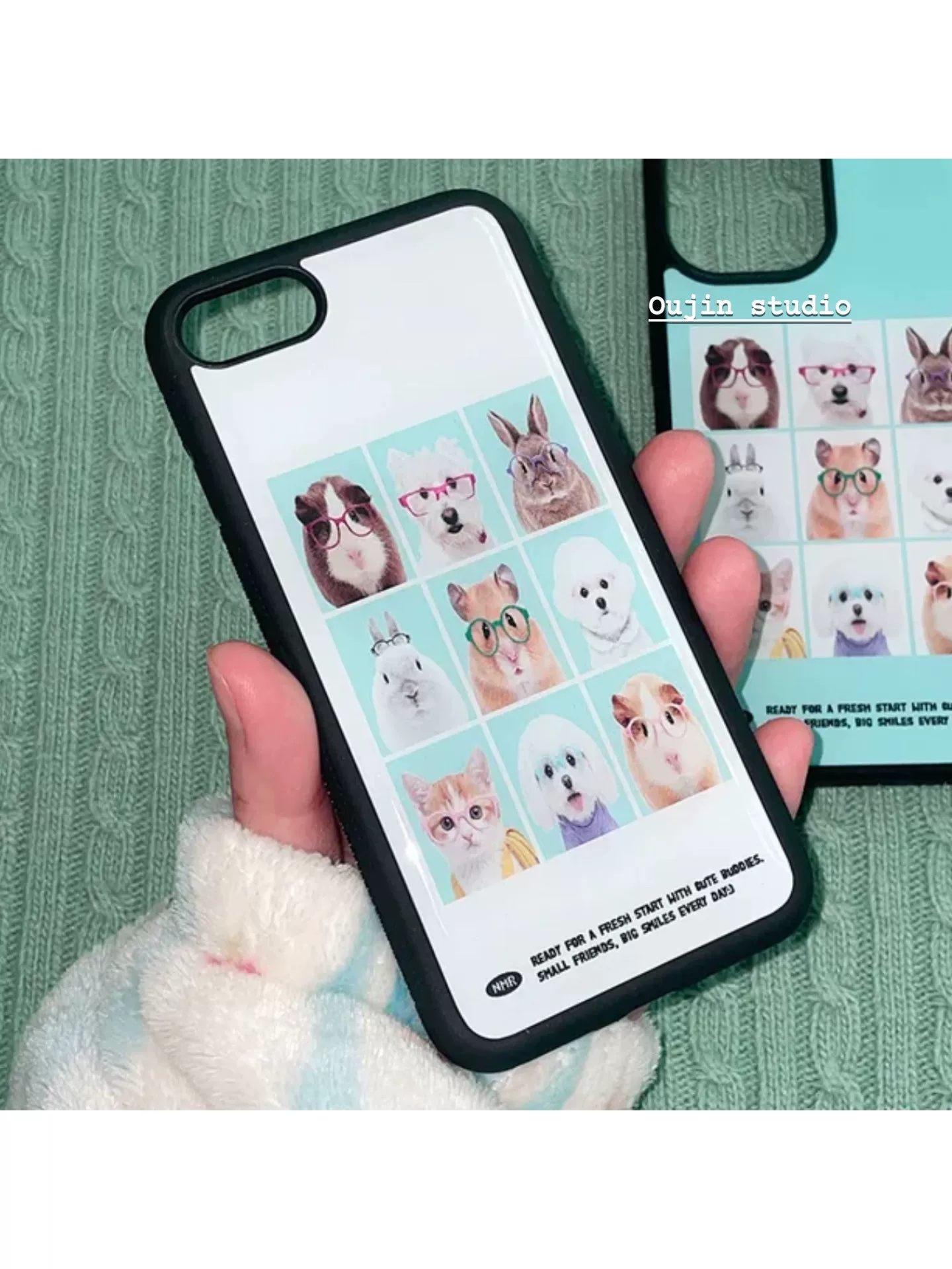 Korean Cute Animal Head Sticke - Phone Cases Kawaii review and price