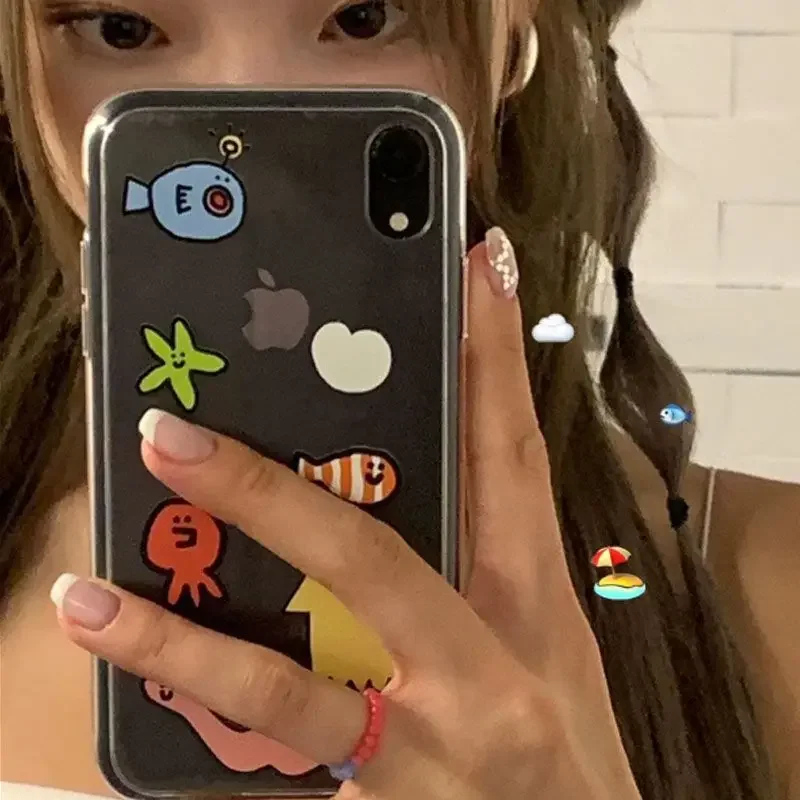 Ins Kawaii Ocean Creatures Cut - Phone Cases Kawaii review and price