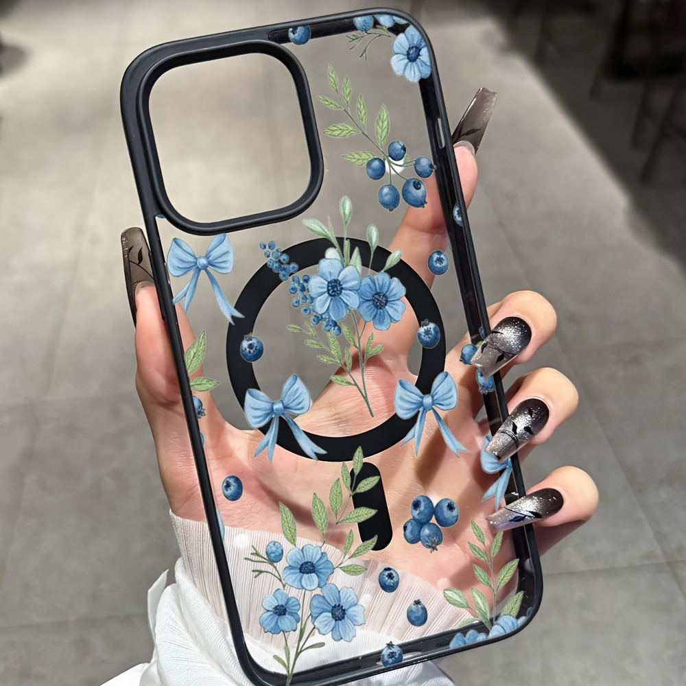 Blueberry Floral Clear Case  F - Phone Cases Store review and price