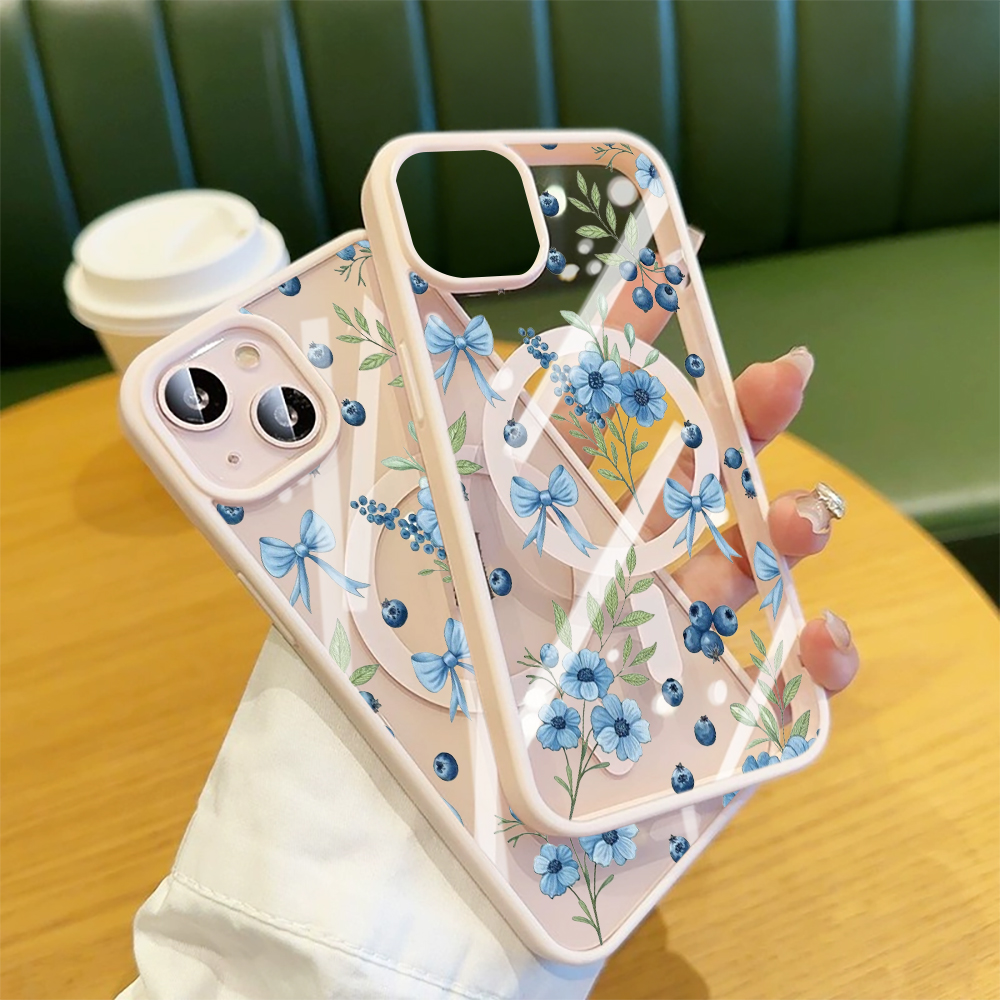 Blueberry Floral Clear Case  F - Phone Cases Store review and price