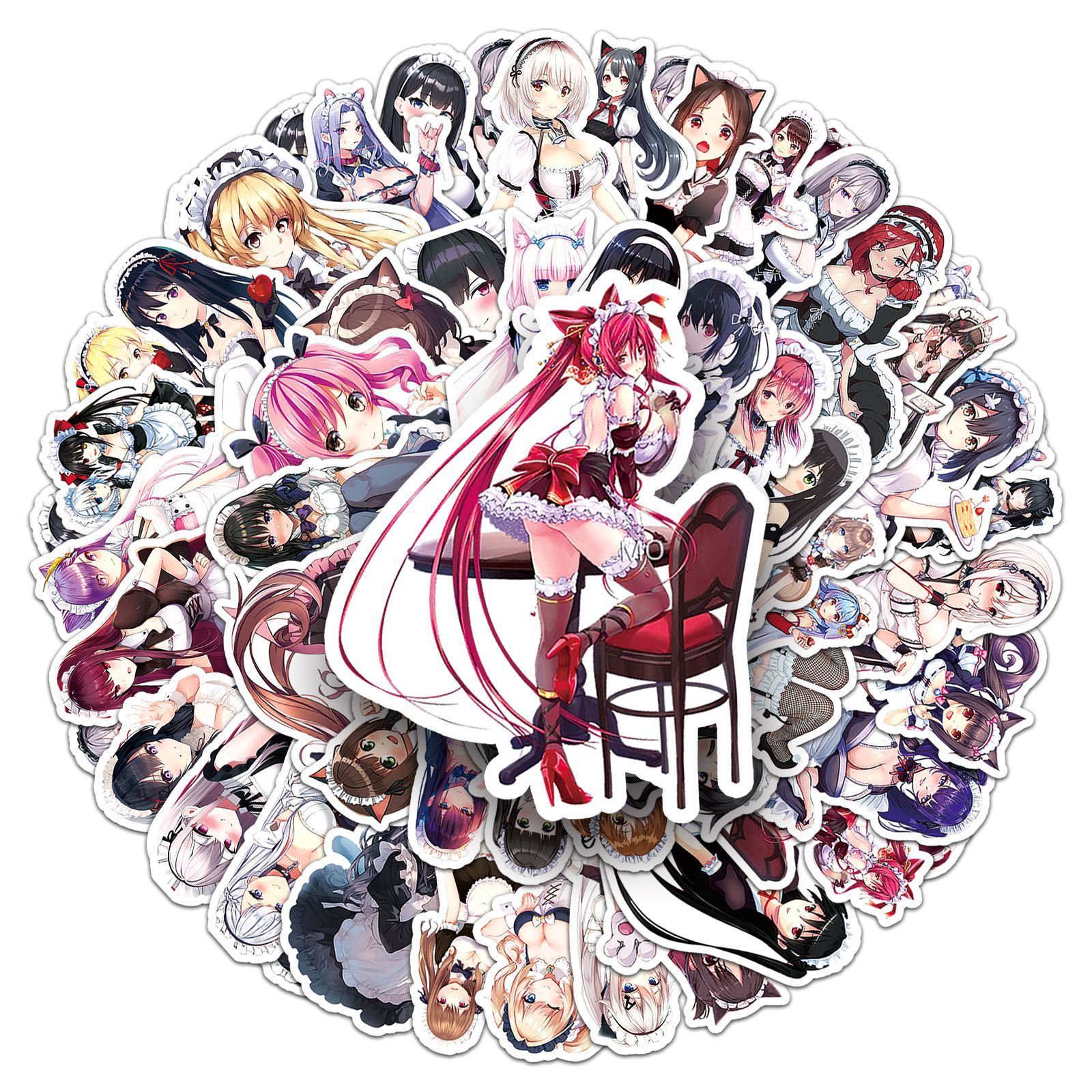 50Pcs Anime Maid Stickers Waif - Phone Cases Blunt review and price