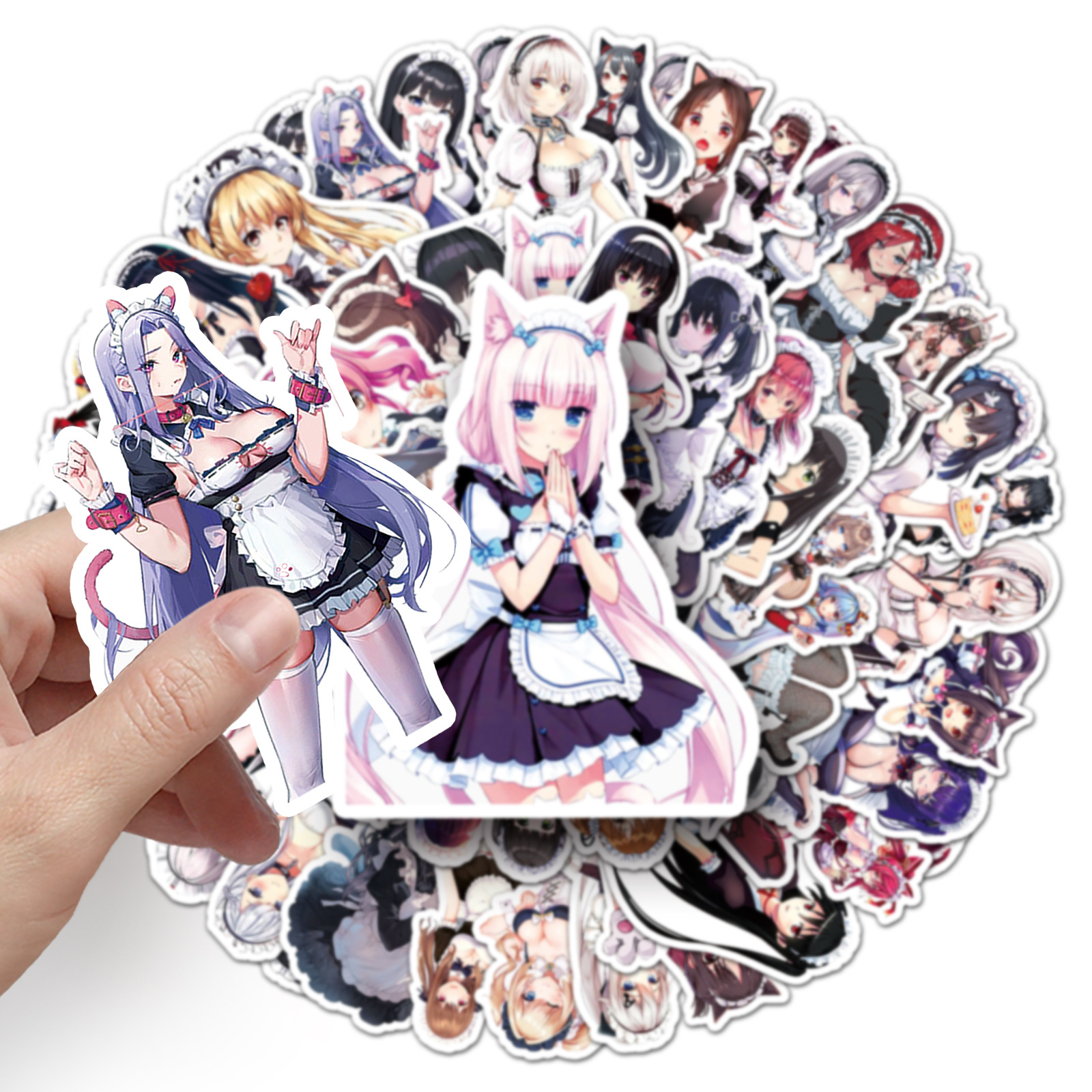 50Pcs Anime Maid Stickers Waif - Phone Cases Blunt review and price