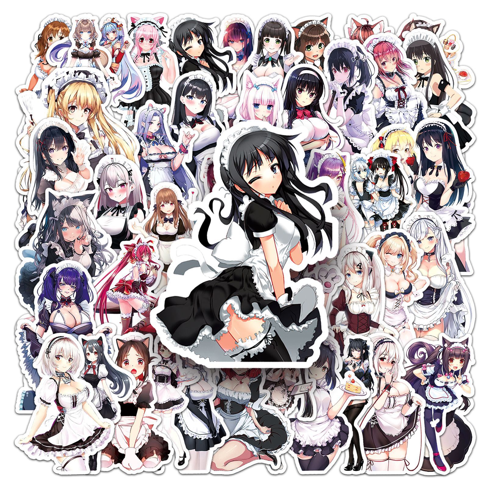 50Pcs Anime Maid Stickers Waif - Phone Cases Blunt review and price