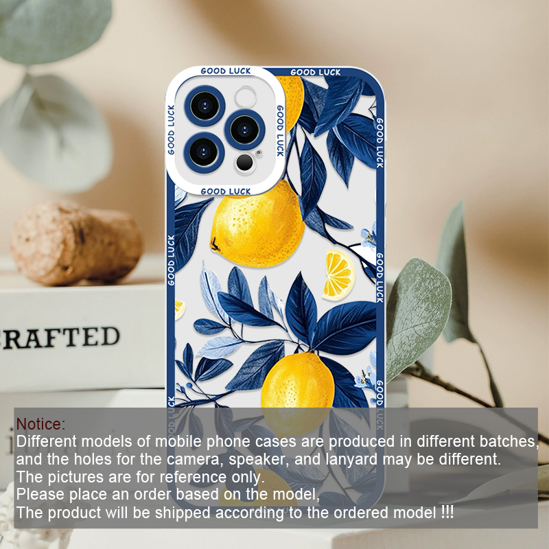 Cartoon Blue Leaf Yellow Lemon - Phone Cases Yellow review and price