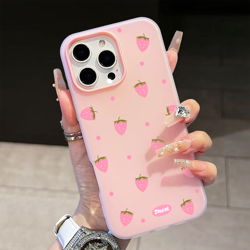 Sweet Pink Strawberry Pattern  - Phone Cases Iphone 11 review and price