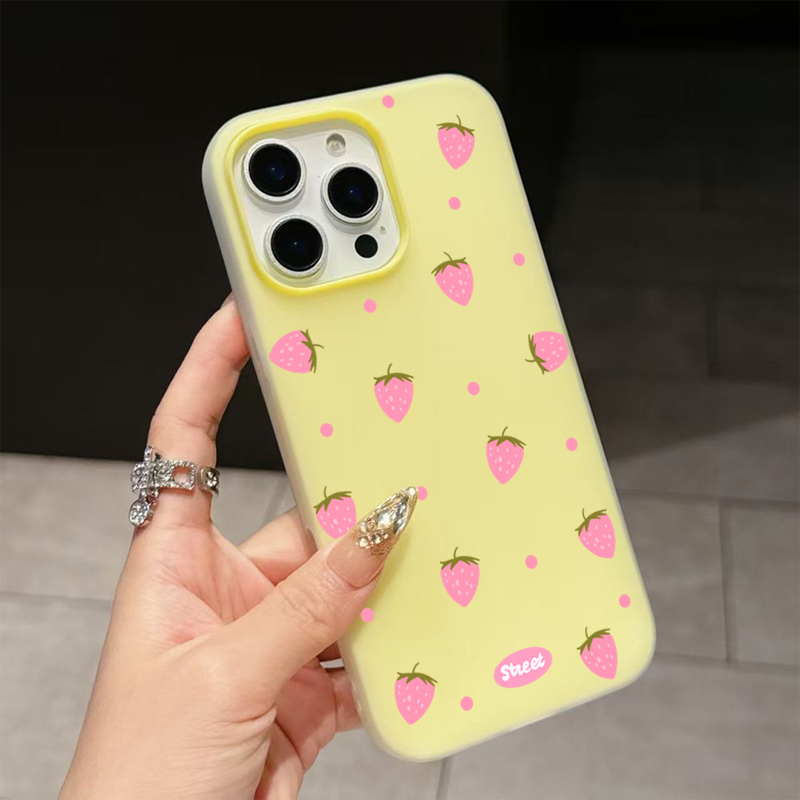 Sweet Pink Strawberry Pattern  - Phone Cases Iphone 11 review and price