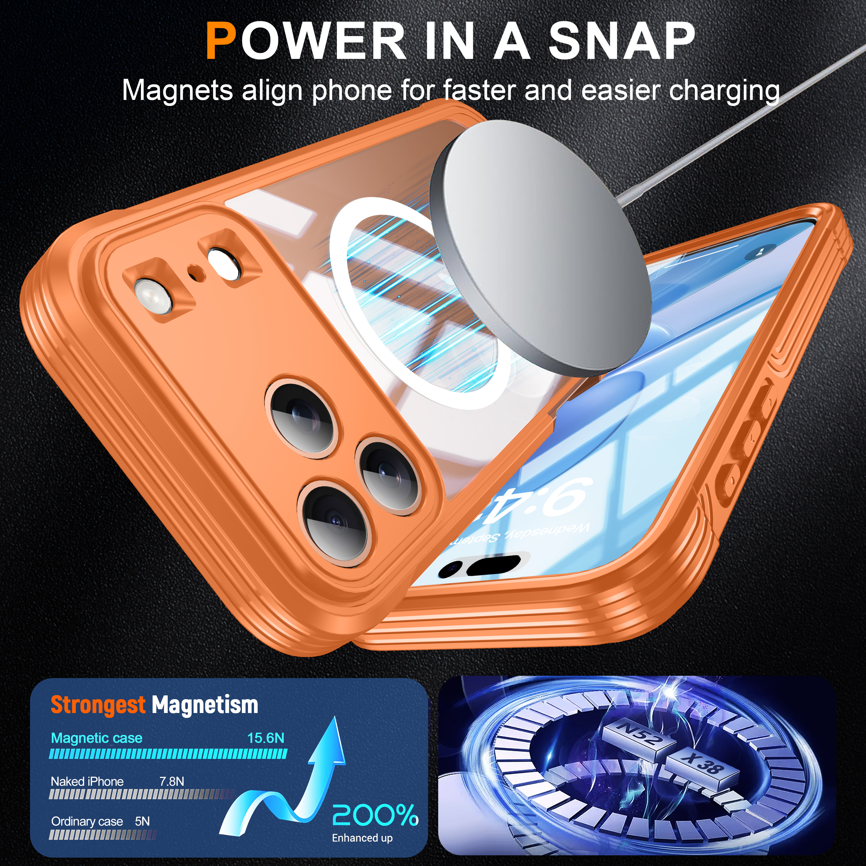 Brand new color magnetic shock - Phone Cases Brand review and price