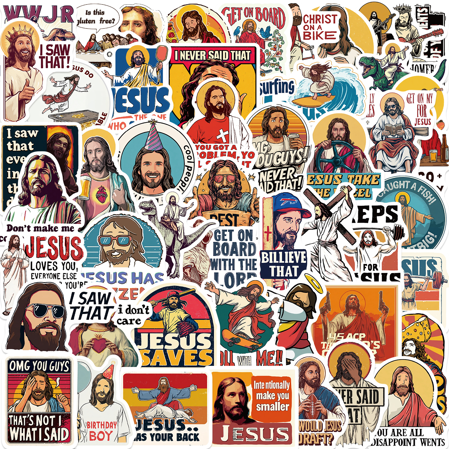 50pcs Funny Jesus Graffiti Sti - Phone Cases Jesus review and price