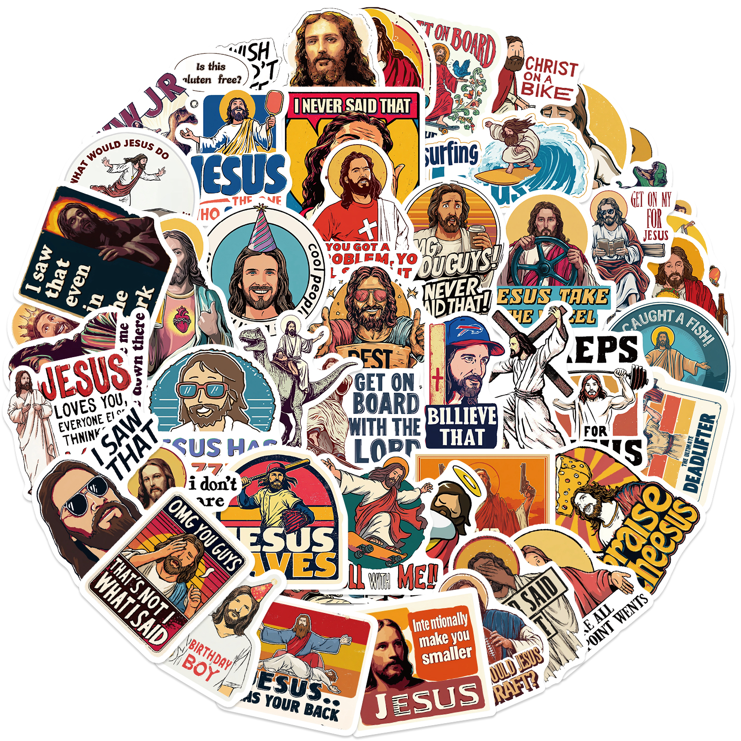 50pcs Funny Jesus Graffiti Sti - Phone Cases Jesus review and price