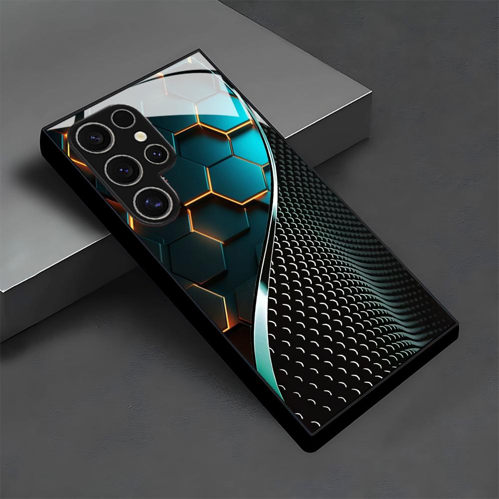 Creative Honeycomb Wood Patter - Phone Cases Samsung S25 review and price