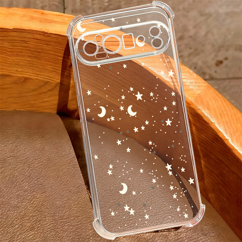 Star Moon Pattern Transparent  - Phone Cases Google Pixel 9 review and price