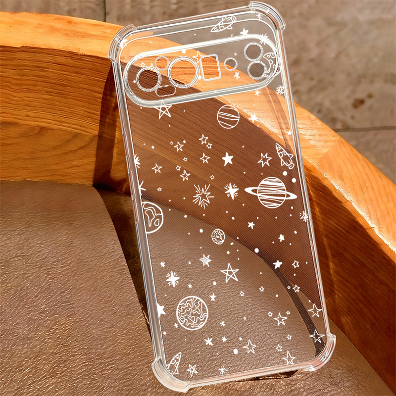 Star Moon Pattern Transparent  - Phone Cases Google Pixel 9 review and price