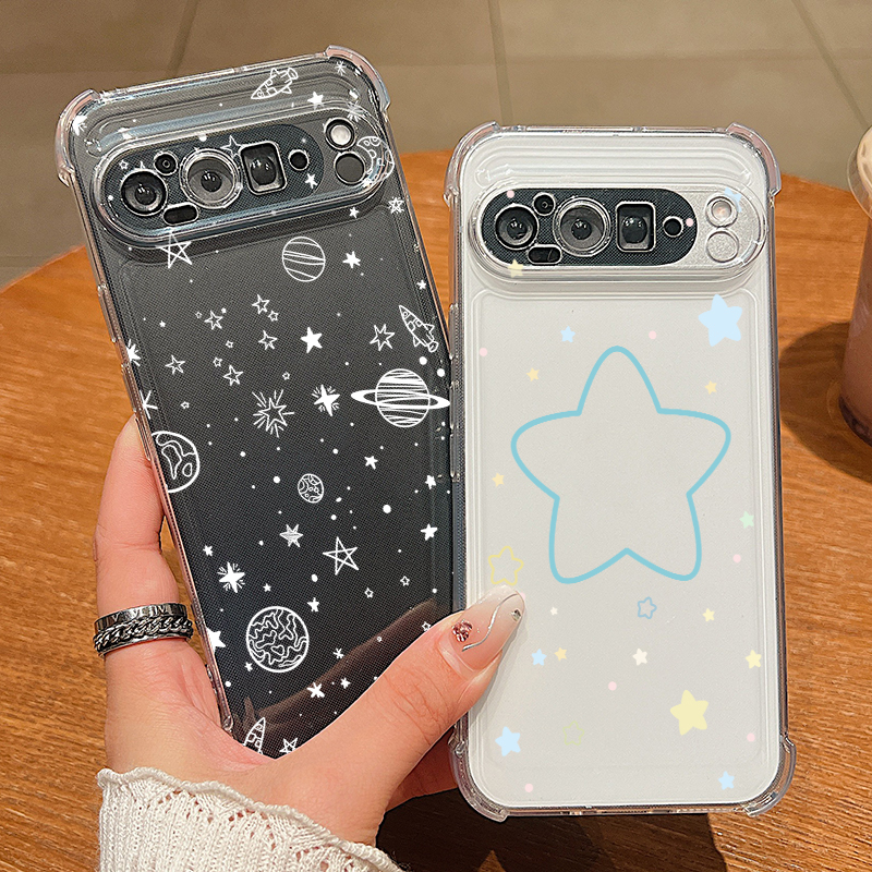 Star Moon Pattern Transparent  - Phone Cases Google Pixel 9 review and price
