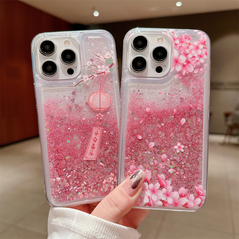 Peach Blossom Glitter Quicksan - Phone Cases Ysl review and price