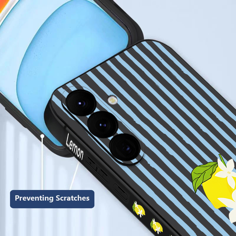 Stripe Lemon Print TPU Phone C - Phone Cases Samsung S25 review and price