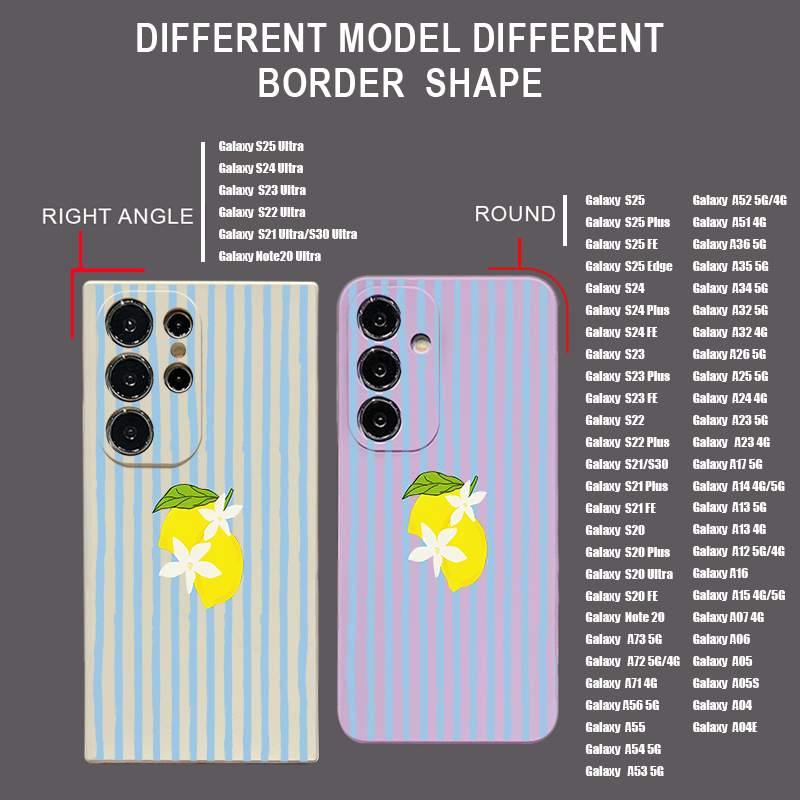 Stripe Lemon Print TPU Phone C - Phone Cases Samsung S25 review and price