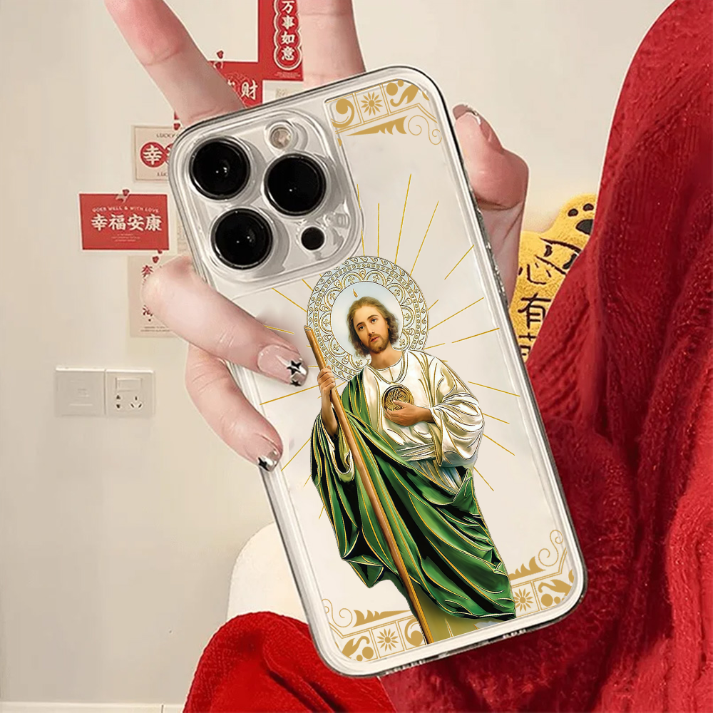 Saint Jesus Print Clear Phone  - Phone Cases Jesus review and price