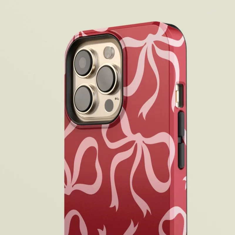 Pink Bows on Red Case For IPHO - Phone Cases Ysl review and price