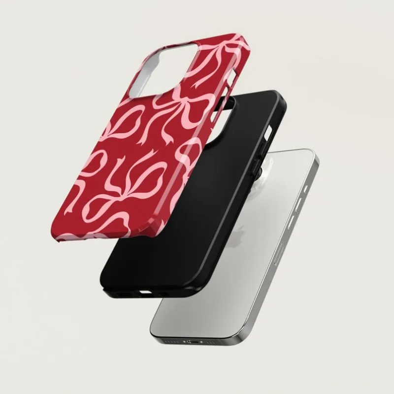 Pink Bows on Red Case For IPHO - Phone Cases Ysl review and price