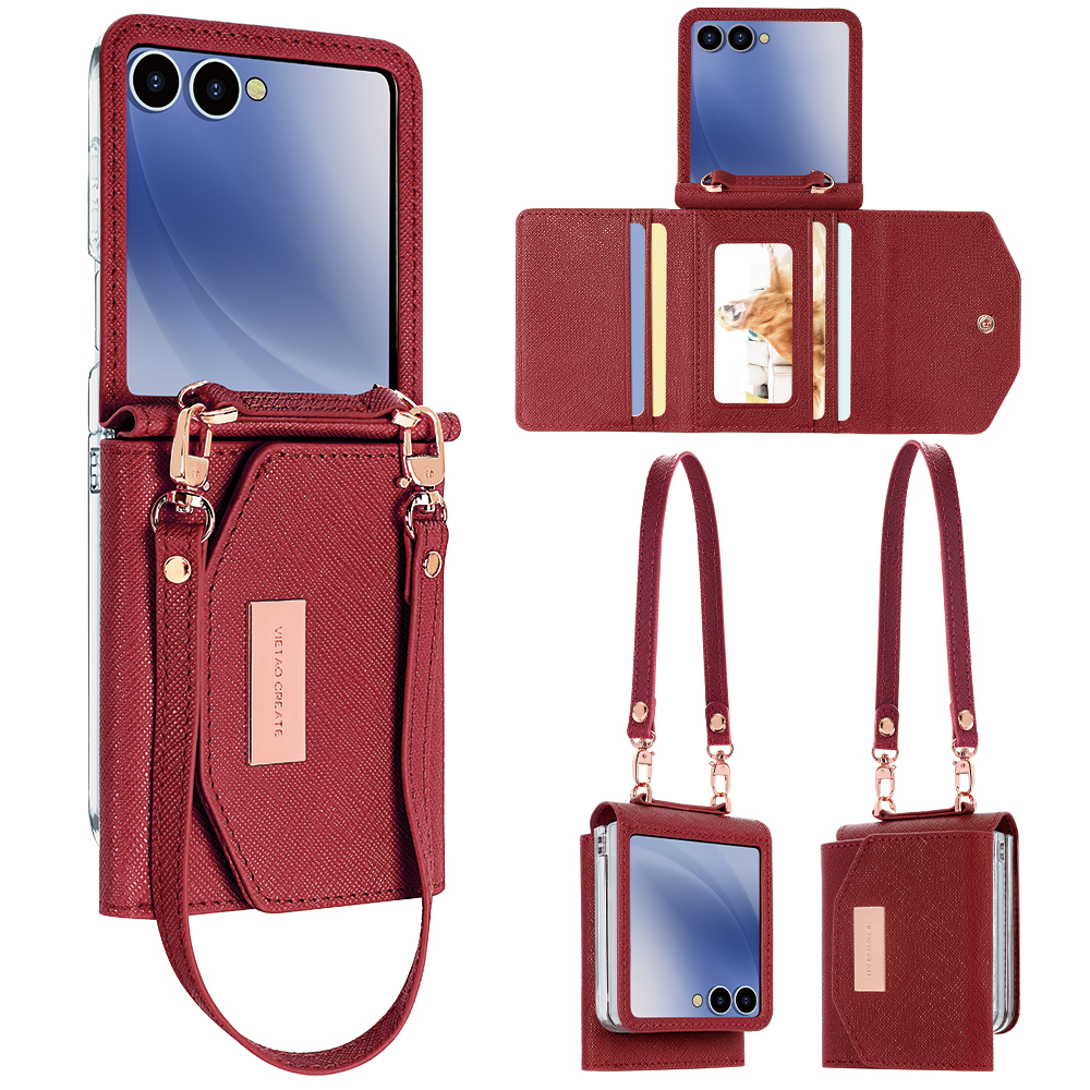 VIETAO Dark Red PU Leather Wal - Phone Cases With Loop review and price
