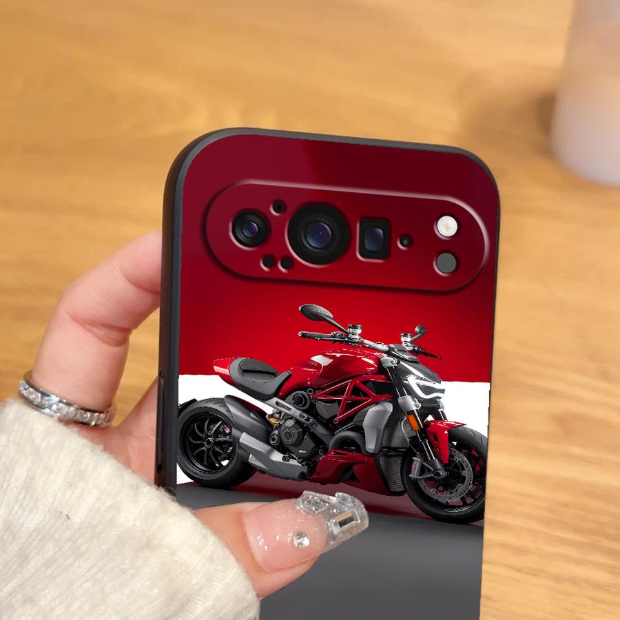 Red Motorcycle Funda Phone Cov - Phone Cases Google Pixel 9 review and price